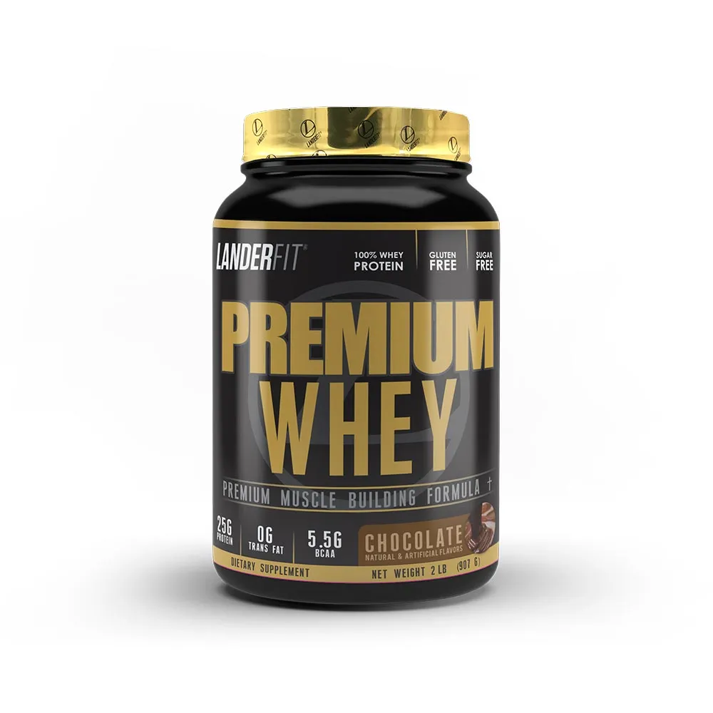 Foto do Produto LANDERFIT WHEY PREMIUM CHOCOLATE PLASTICO 5 LBS/2.27 KG S/C