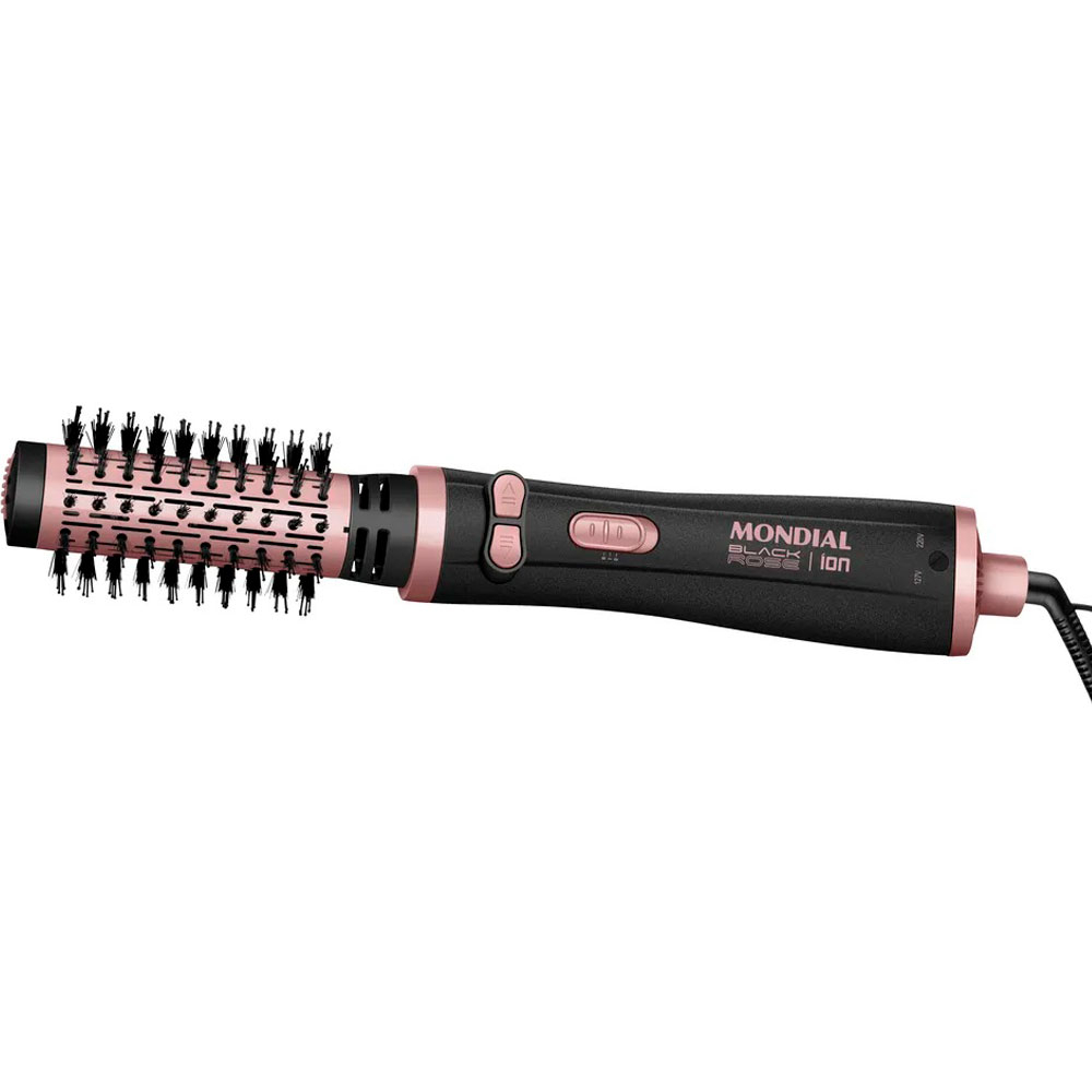 Foto do Produto Escova Giratória Mondial ERB-01 - 1200W - 3 em 1 - Bivolt - 60Hz - Preto e Rose