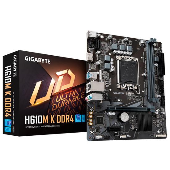 Foto do Produto Placa Mãe Gigabyte H610M K DDR4 Intel Soquete LGA 1700
