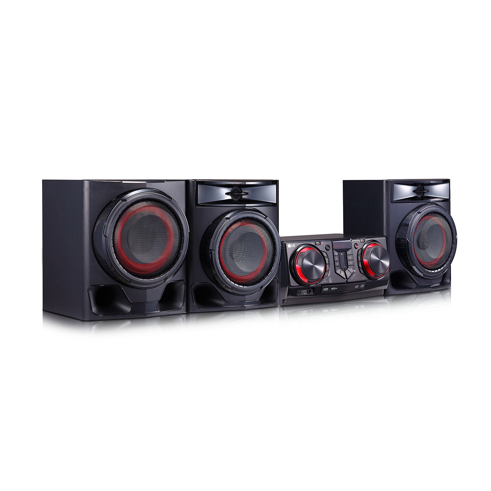 Foto do Produto Mini System LG XBOOM CJ45 - USB/CD/AUX - Bluetooth - 720W RMS - Preto