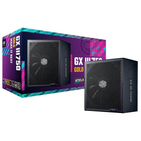 Foto do Produto Fonte Cooler Master ATX GX III 750 80 Plus Gold 750W