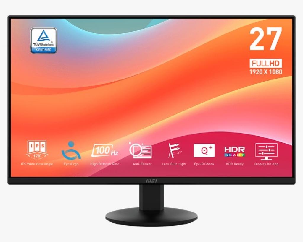 Foto do Produto Monitor Led 27" Msi Pro MP272L FHD IPS 1MS DP/HDMI 9S6-3PD6CT-00