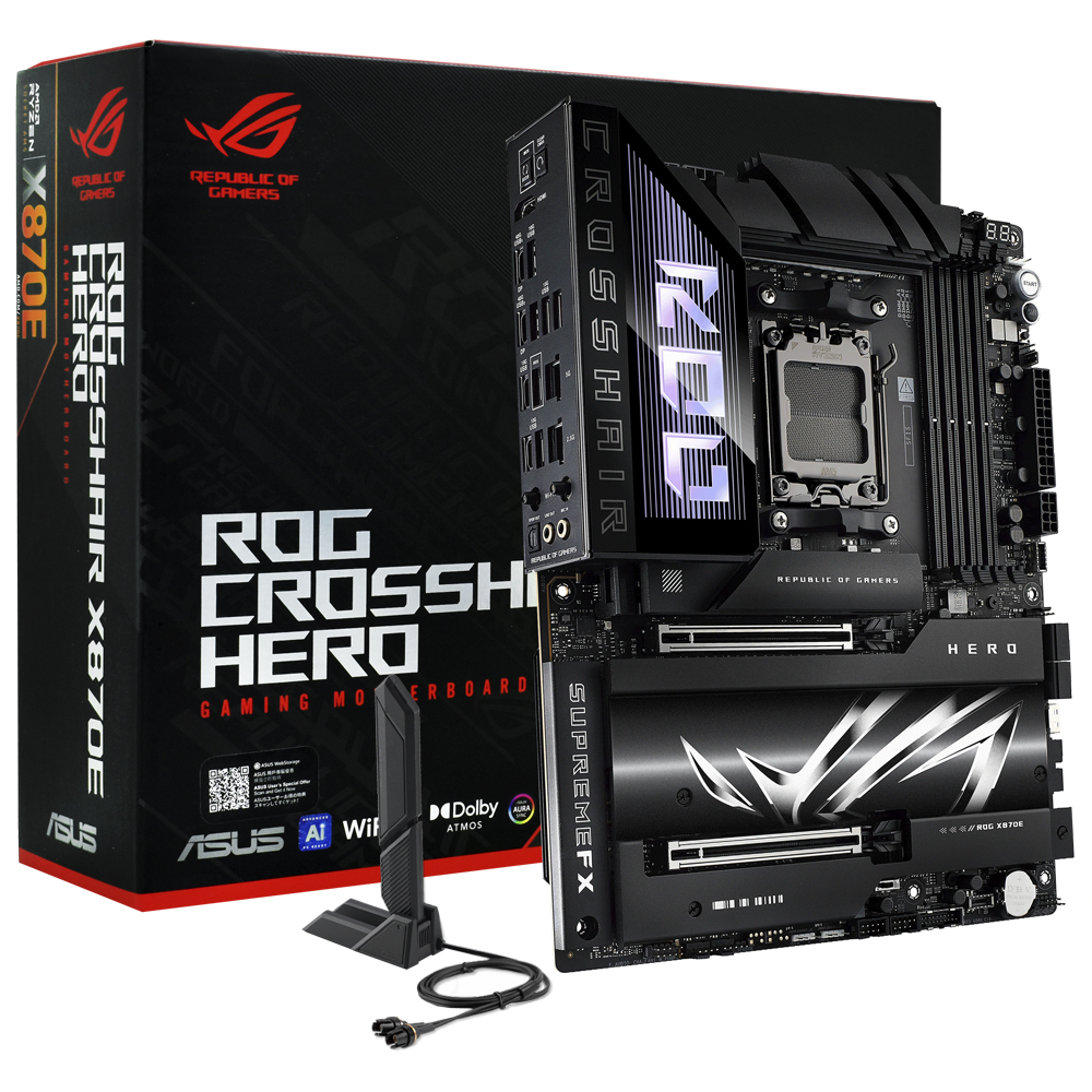 Foto do Produto Placa Mãe ASUS ROG Crosshair X870E Hero Socket AM5 / DDR5