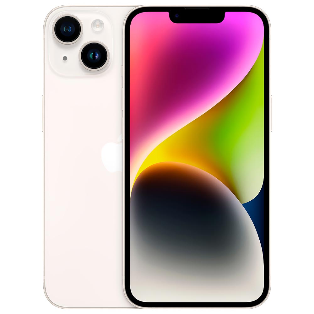 Foto do Produto Apple iPhone 14 MVUQ3CH/A A2884 128GB / nanoSIM - Starlight