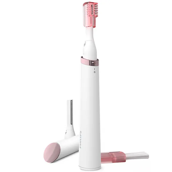 Foto do Produto Aparador de Pelos Philips HP6389/00 a Pilha - Branco/Rosa
