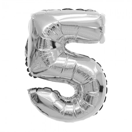 Foto do Produto Balao Numero 5 Prata 32 Polegadas