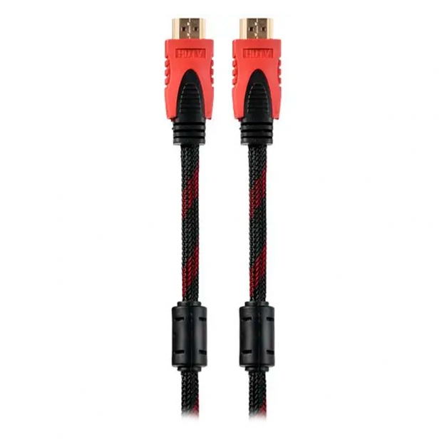 Foto do Produto CABO HDMI 1M MOX MO-HD10 C/MALHA BLACK/RED