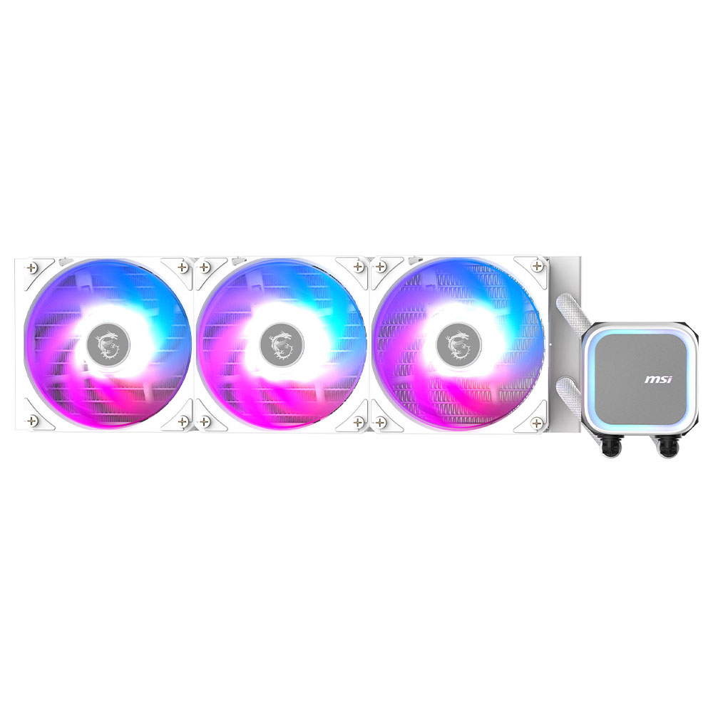 Foto do Produto Water Cooler para Processador MSI Mag Coreliquid A13 360 White Intel 1150-1851 AMD AM5-AM4 ARGB 360MM - Branco