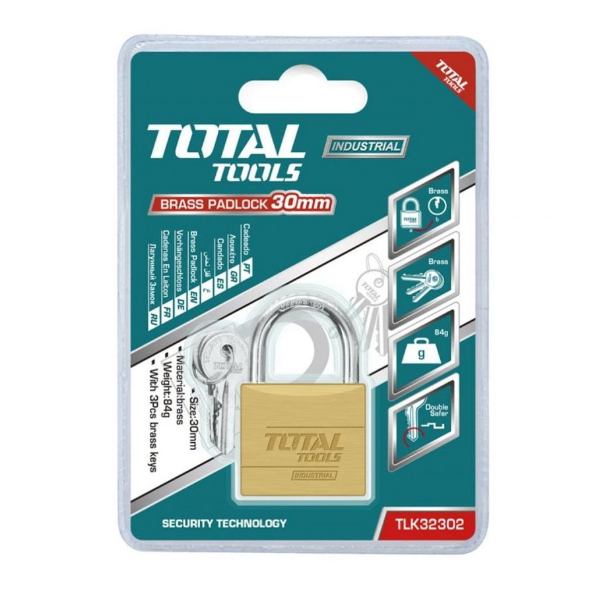 Foto do Produto Cadeado de Segurança Total TKL32302 / 30MM / 84G Com 3 Chaves