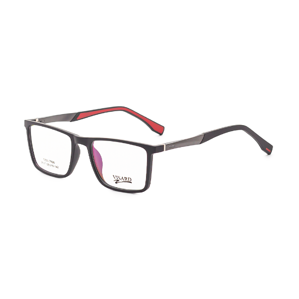 Foto do Produto Armação para Óculos de Grau Visard 9111 C-7 Tam. 53-19-142mm - Preto/Vermelho