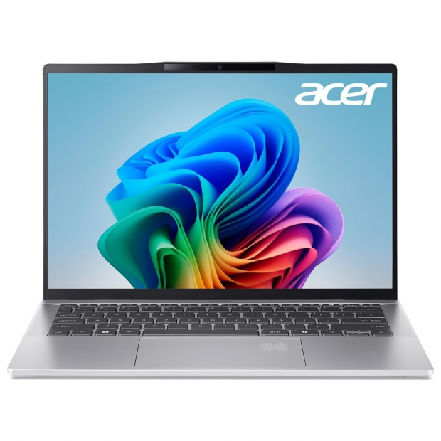 Foto do Produto Notebook Acer Swift 14 AI SF14-61T-R49D, AMD Ryzen AI 9 365 2.00HZ (5.00GHZ), 16GB RAM, 1TB SSD, Tela 14" Touch WUXGA IPS, Windows 11 Home, Inglês, Pure Prata