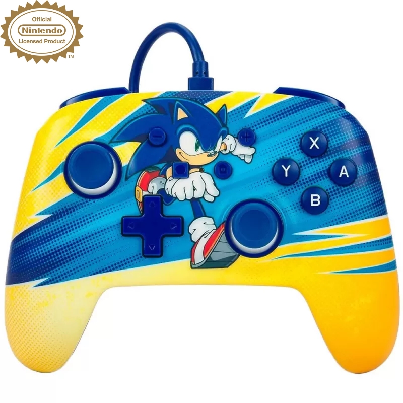 Foto do Produto Controle PowerA Nintendo Switch - Sonic Boost (PWA-A-06221)
