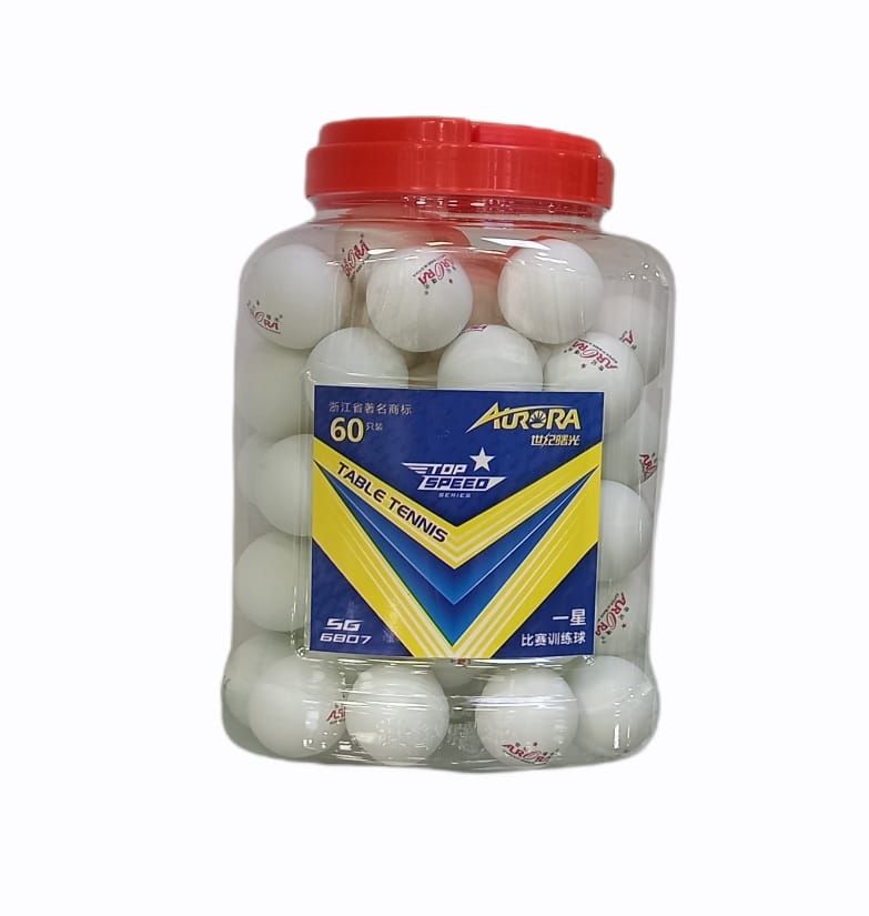 Foto do Produto PELOTA DE PING PONG BLANCO - FRASCO C/ 60 UNIDADES - 1 ESTRELLA
