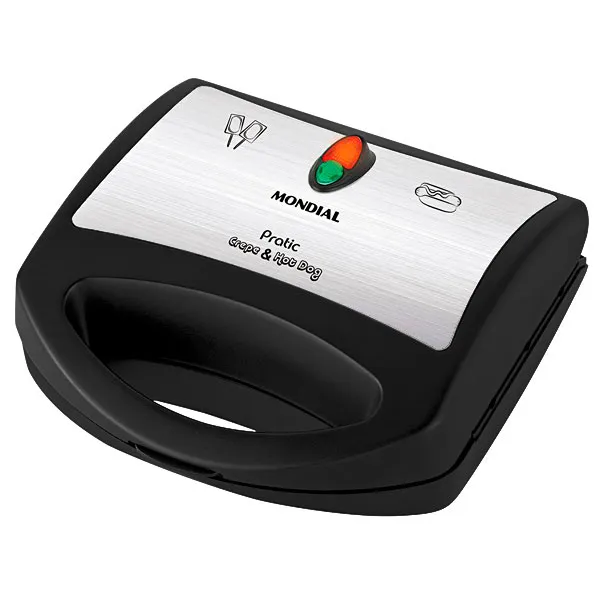Foto do Produto Máquina de Crepe Mondial Pratic CP-01 850 watts 220V ~ 50/60 Hz - Preta/Prata