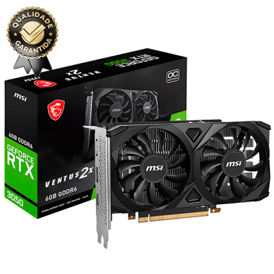 Foto do Produto PLACA DE VIDEO RTX-3050 6GB MSI VENTUS 2X OC 912-V812-060