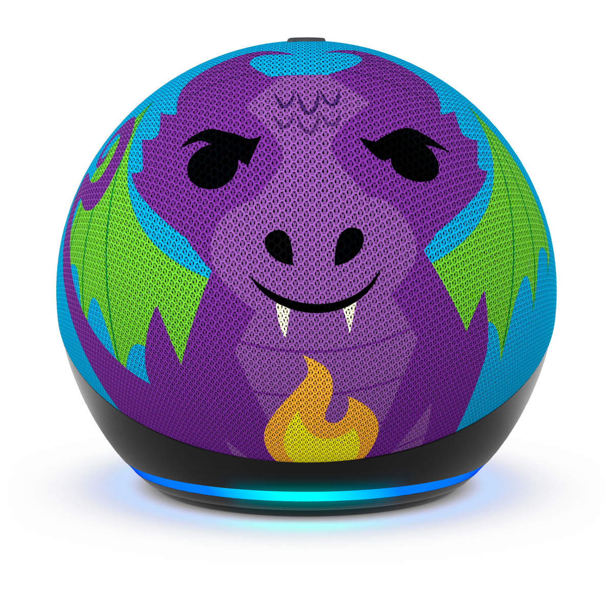 Foto do Produto Speaker Amazon Echo Dot Kids Edition - Com Alexa - 5ª Geração - Wi-Fi/Bluetooth - Kids Fire Dragon