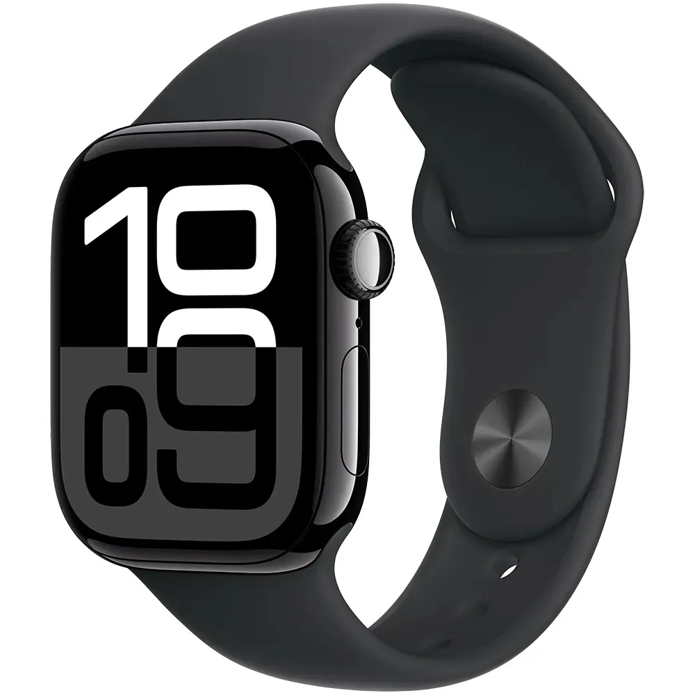 Foto do Produto APPLE WATCH SERIE 10 MWWE3LW/A 42MM GPS JET SPORT BAND S/M BLACK