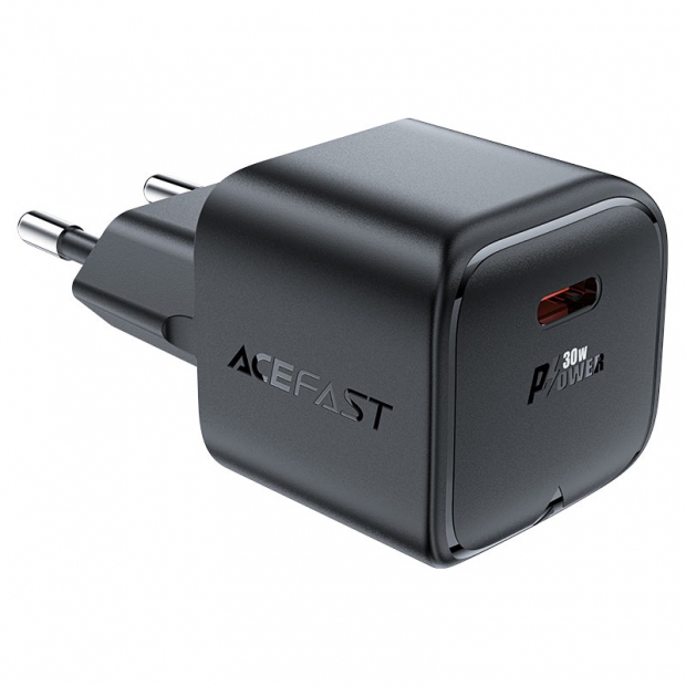 Foto do Produto CARREGADOR ACEFAST A77 MINI 30W USB-C + USB-C BLK