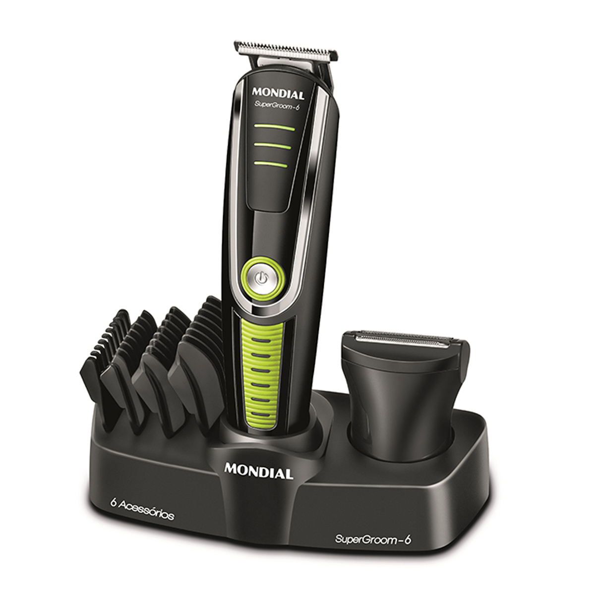 Foto do Produto Máquina de Cortar Cabelo Mondial Super Groom BG-04 - 6W - BiVolt - Preto