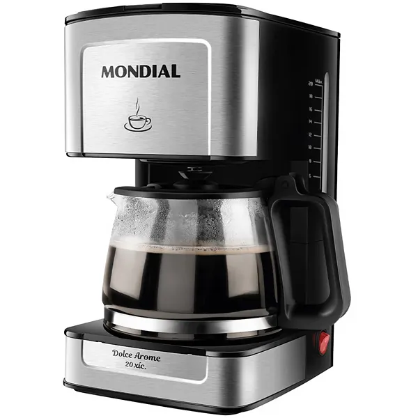 Foto do Produto Cafeteira Mondial Dolce Arome C-43-20X-SI 550 watts 220V ~ 50/60 Hz - Preta/Prata