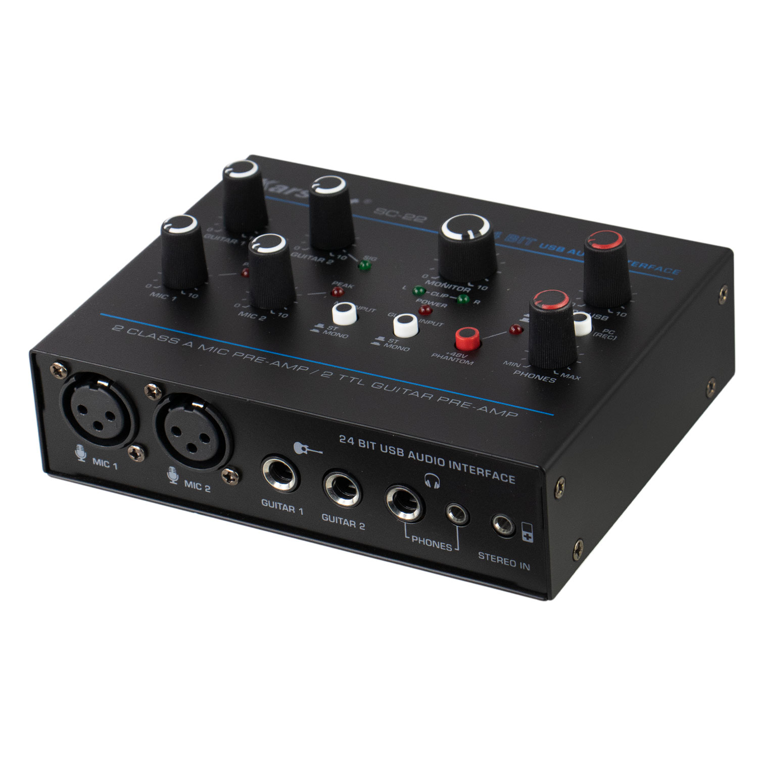 Foto do Produto Mesa de Som Karsect SC-22 - 2 Canais - MIC/Guitar/AUX - Preto