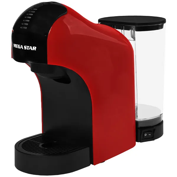 Foto do Produto Cafeteira MegaStar Multi Cápsulas CAF02 1.400 watts 220V ~ 50/60 Hz - Vermelha/Preta