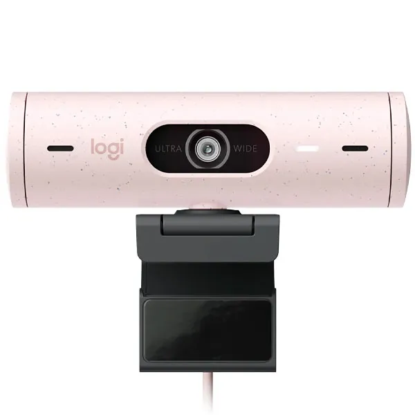 Foto do Produto Webcam Logitech Brio 500 Full HD USB-C - Rosa