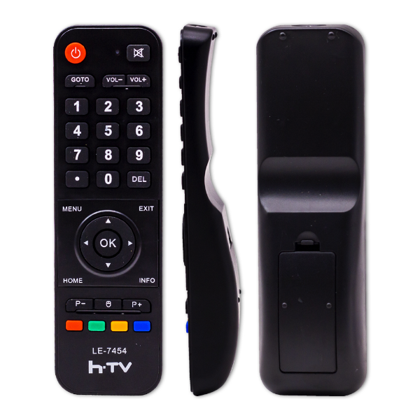 Foto do Produto Controle Remoto Para Receptor Conversor H-TV3 / H-TV5 / LE-7454 / 2 Pilha AAA (Nao Incluida) - Preto