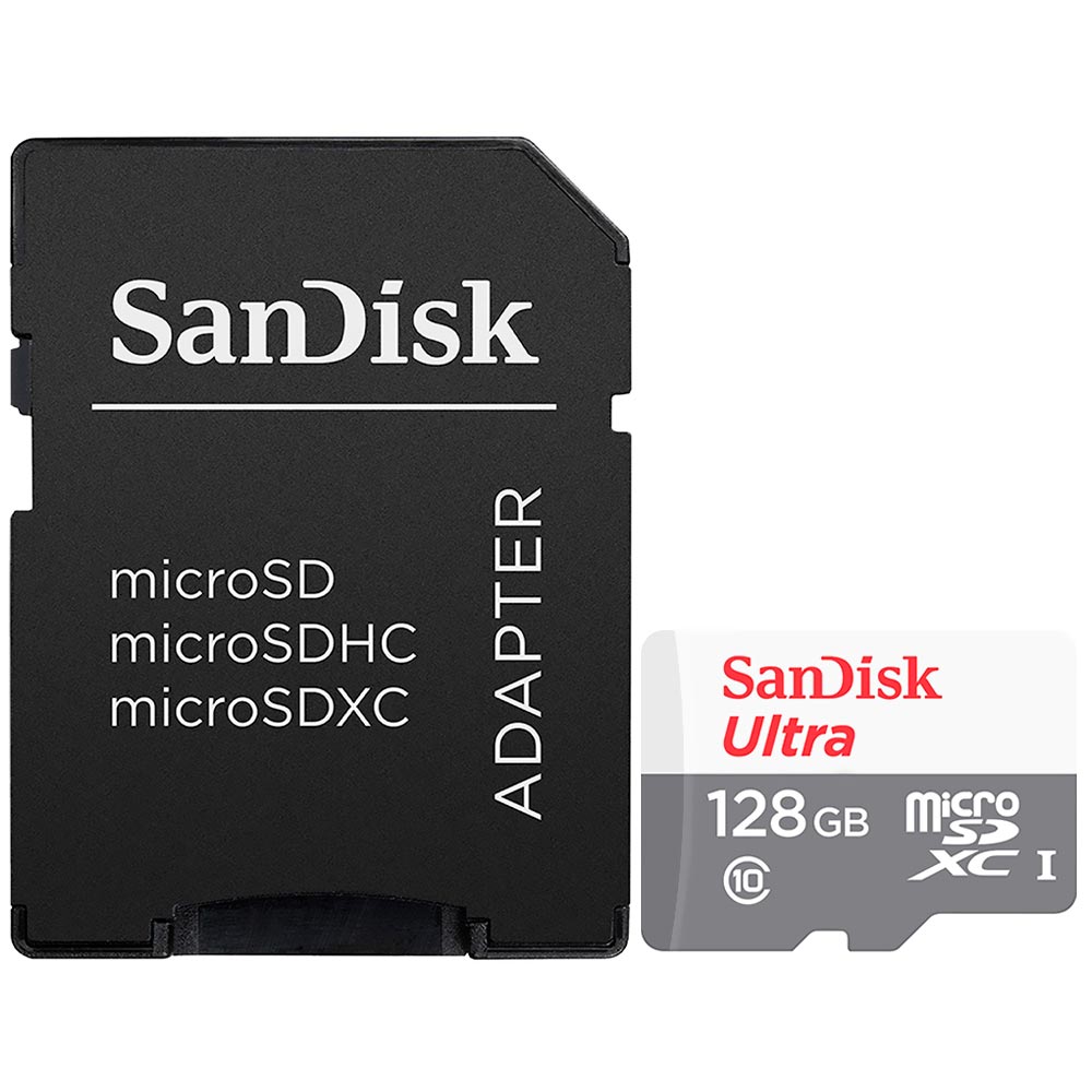Foto do Produto Cartao de Memoria Micro SD SanDisk Ultra 128GB Classe 10