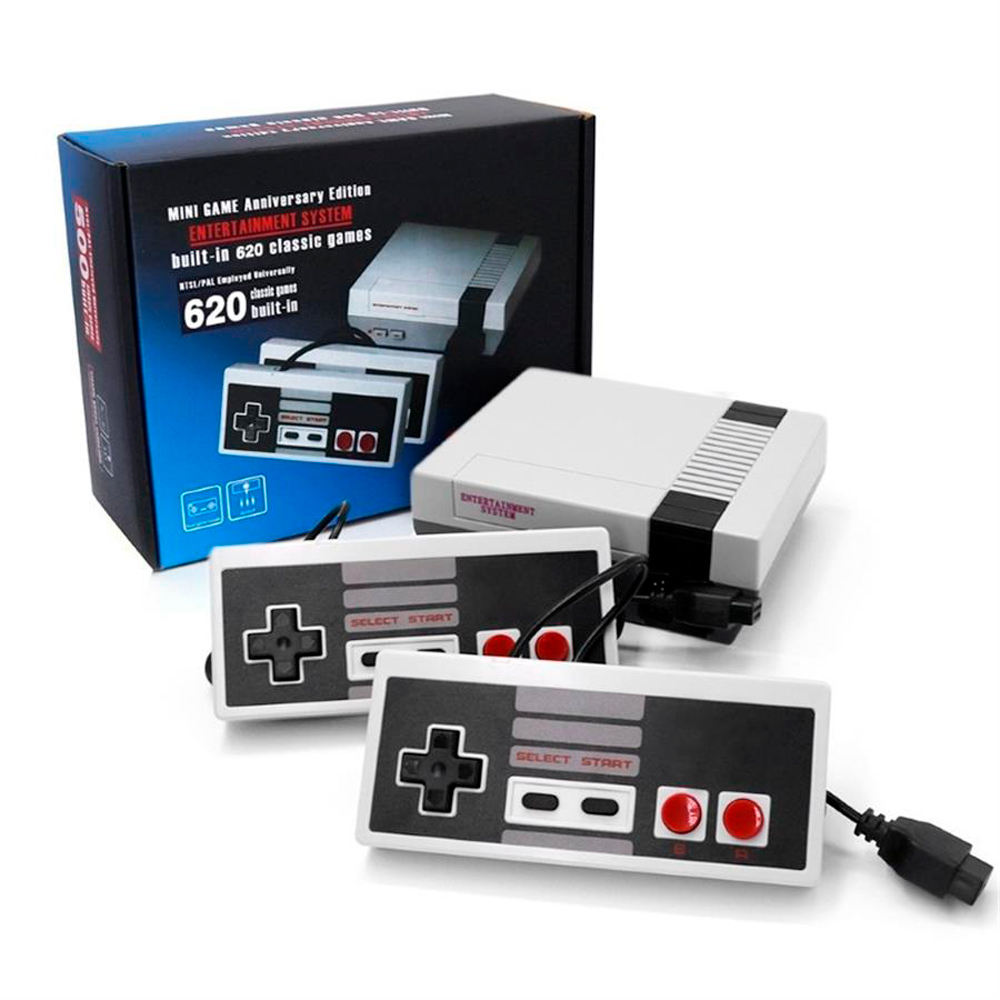 Foto do Produto Console Super Mini Classic SN-03 821 Jogos 2 Controles Sem Fio - Cinza