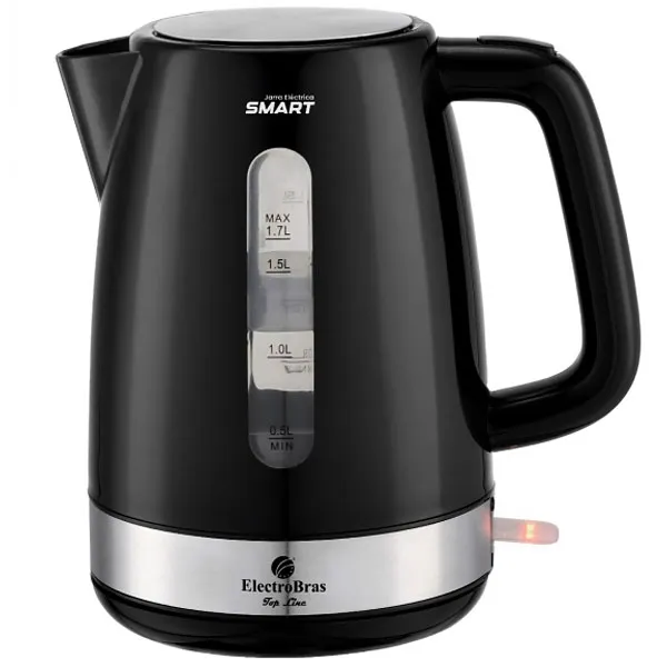 Foto do Produto Jarra Elétrica ElectroBras Smart EBJE-02 1.200 watts 1.7 Litros 127V ~ 60Hz - Prata/Preta