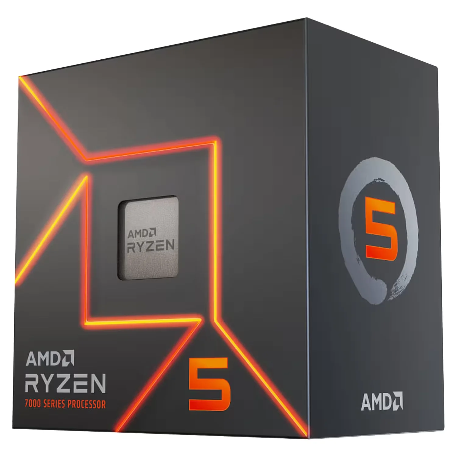 Foto do Produto Processador AMD Ryzen 5 7600 Socket AM5 6 Core 12 Threads 3.8GHz e 5.1GHz Turbo Cache 38MB