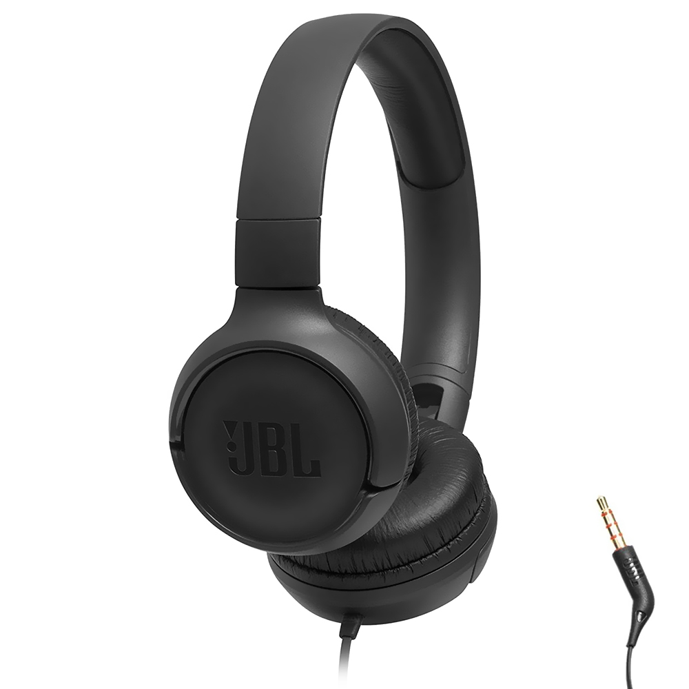 Foto do Produto Fone de Ouvido JBL Tune T500 Pure Bass / Com Fio - Preto