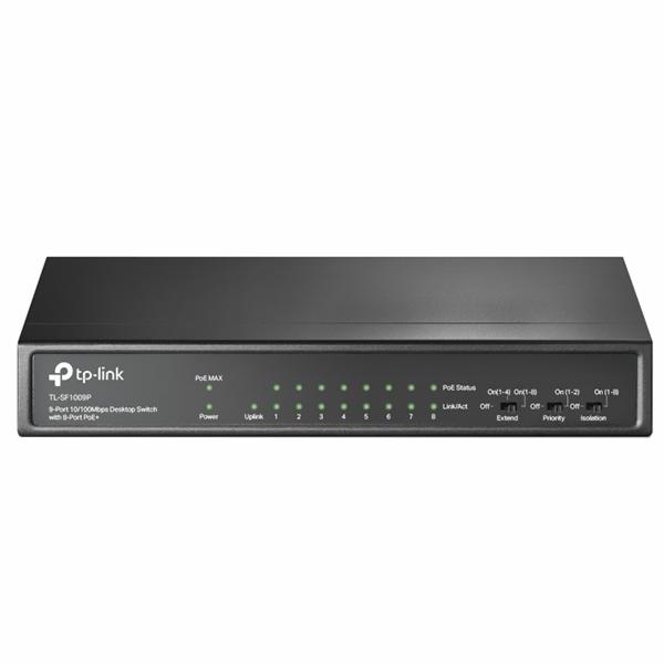 Foto do Produto Hub Switch Tp-link TL-SF1009P 9 Portas / 8 Port Poe+ - 10/100Mbps