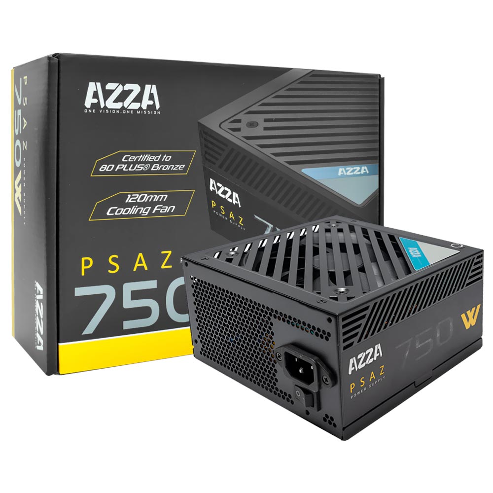 Foto do Produto Fonte de Alimentacao AZZA PSAZ 750W ATX / Nao Modular / 80 Plus Bronze
