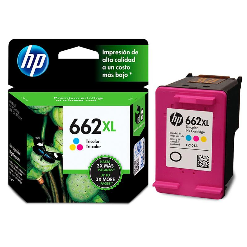 Foto do Produto TINTA HP 662XL (CZ106AL) COLOR 8ML