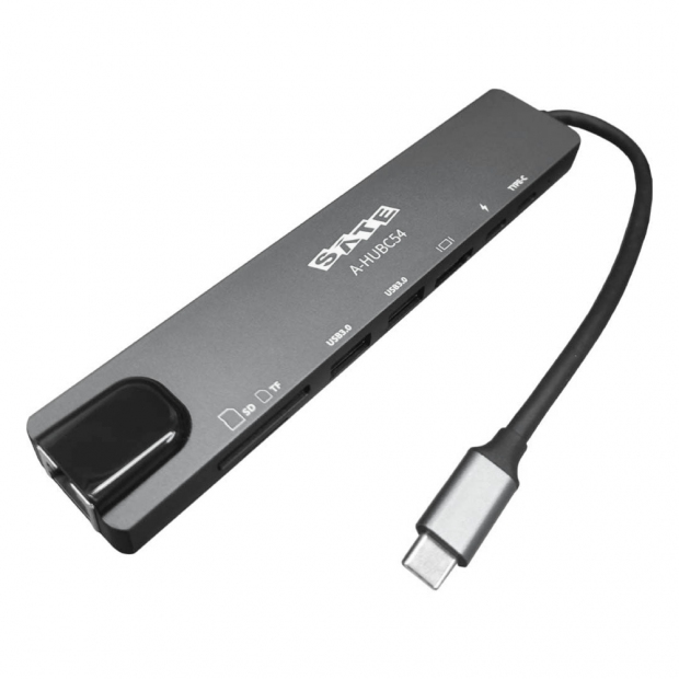 Foto do Produto HUB USB-C SATE A-HUBC54 8EN1 PD100W RJ45+SD+TF+USB USB3.0X2+HDMI+
