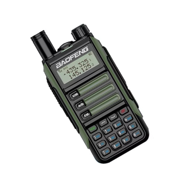 Foto do Produto Radio Walkie Talkie Baofeng UV-16 Pro Dual Band / 10W / 7.4V / 128 Canais / 136-174MHz / 400-520MHz - Preto/Verde