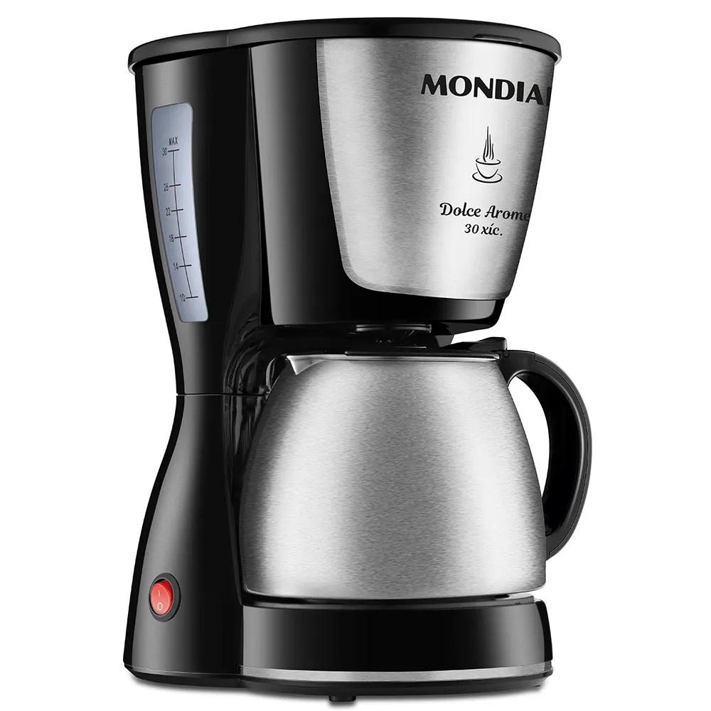Foto do Produto Cafeteira Elétrica Mondial Dolce Arome C-37JI - 800W - 30 xícaras - 110V/60Hz - Prata e Preto