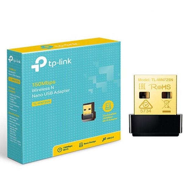 Foto do Produto ADAPTADOR USB WIFI TP-LINK TL-WN725N NANO 150MBPS