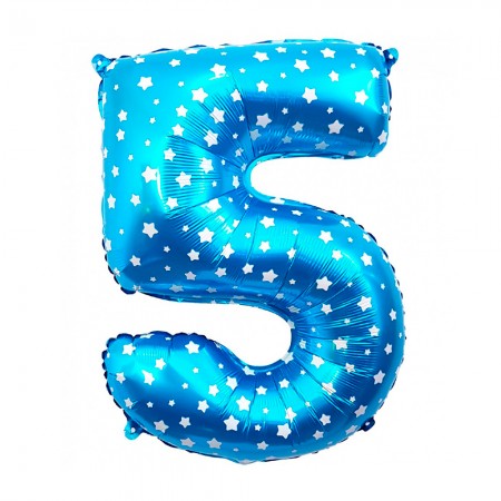 Foto do Produto Balao Numero 5 Azul 32 Polegadas