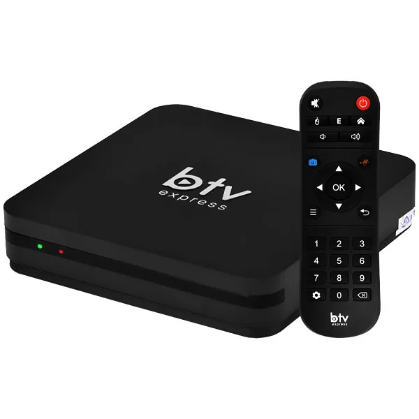 Foto do Produto Receptor FTA BTV Express E13 4K Ultra HD com IPTV de 8GB/2GB de RAM - Preto