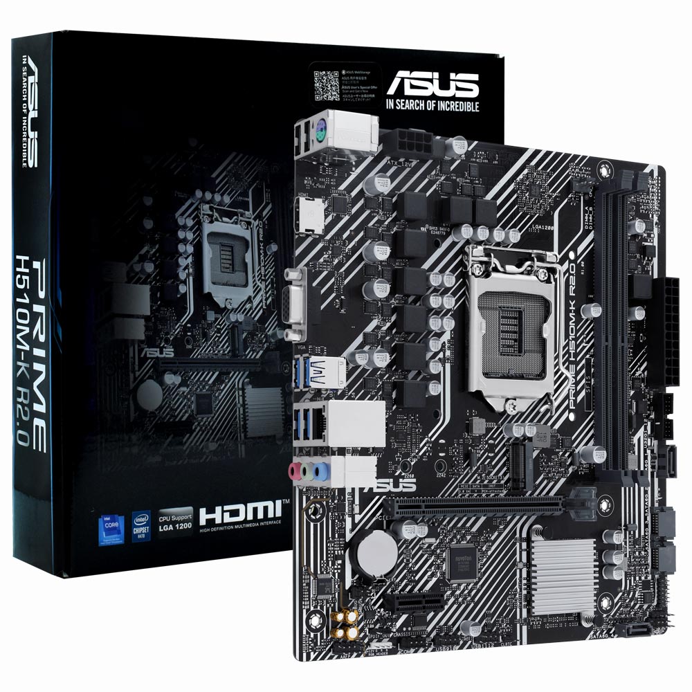 Foto do Produto Placa Mae ASUS Prime H510M-K R2.0 Socket LGA 1200 / VGA / DDR4