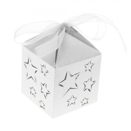 Foto do Produto Caixas de Lembrancinhas para Festa Estrela T42 Branco 25pcs