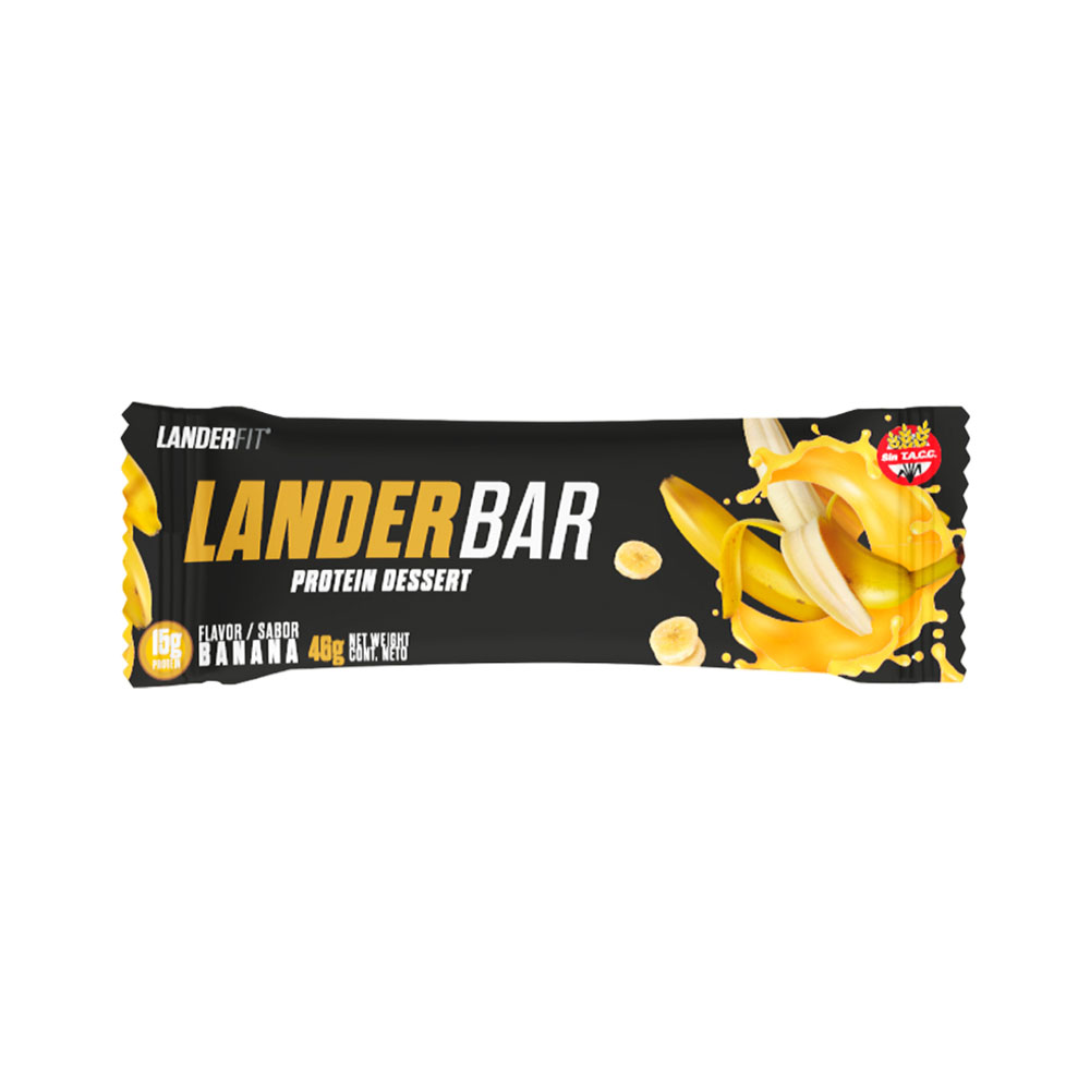 Foto do Produto BARRA DE PROTEÍNA LANDERFIT LANDERBAR PROTEIN DESSERT BANANA 46GR