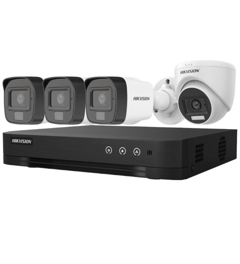 Foto do Produto HIKVISION KIT DVR 04CH KIT-7204HGHI-4CAM/HL 2.8MM