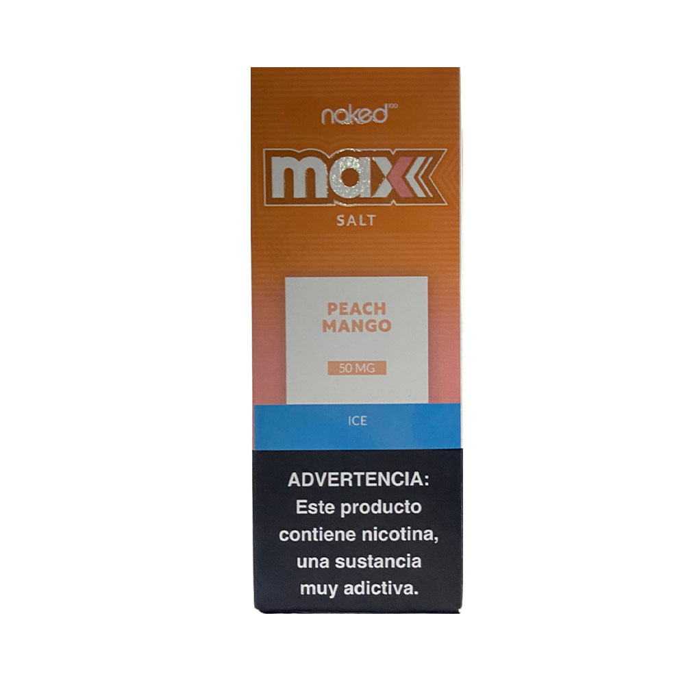 Foto do Produto ESENCIA NAKED NIC SALT MAX PEACH MANGO ICE 50MG 30ML