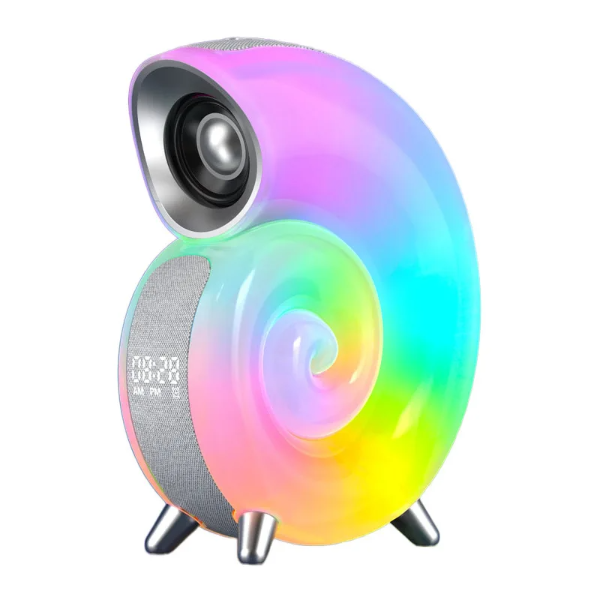 Foto do Produto Lampada Led Speaker Blulory Conch Music Light N70 5V / 2A / 6W / Recarregável / 2000Mah - Cinza