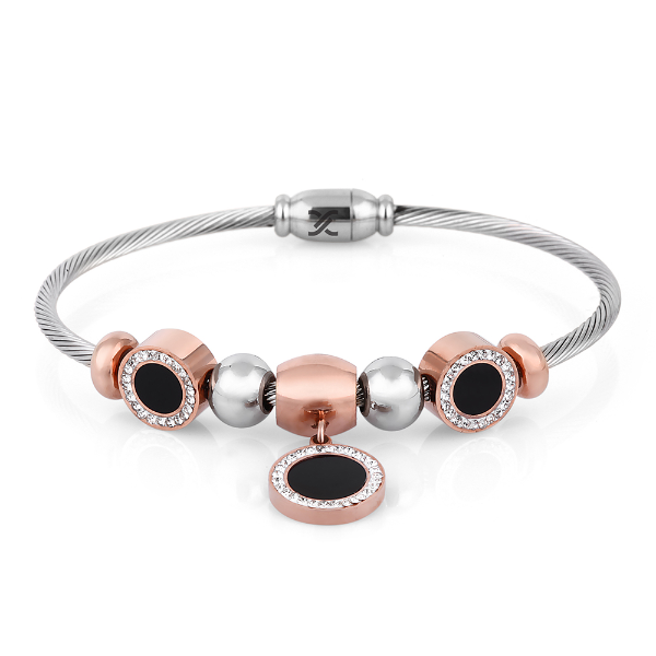 Foto do Produto Pulseira Feminina Daniel Klein DKJ.3.2086-3 - Prata/Rose Gold