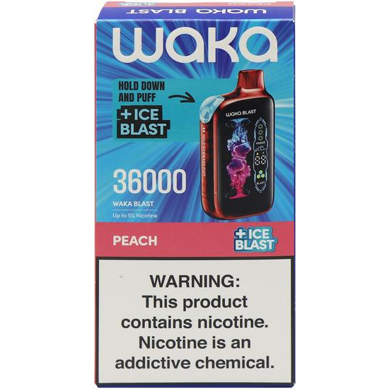 Foto do Produto Vaper Descartável Waka Blast Peach 36000 Puffs